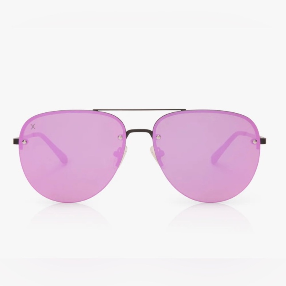 Dime Optics Cienega Pink mirror and matte black sunglasses. NIB